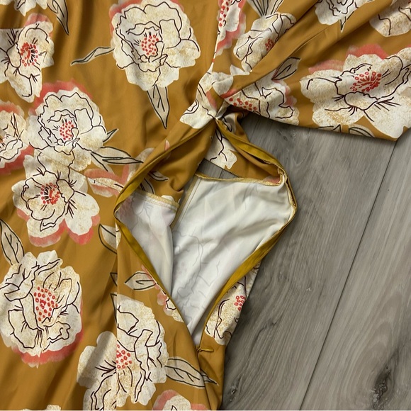 Joyfolie Floral Maxi Dress Long Sleeve Open Back Bohemian Cottagecore Size XL - Picture 6 of 13